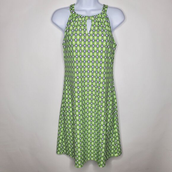 Jude Connally Dresses & Skirts - Jude Connally Womens Lisa Geometric Sleeveless Shift Dress Size XS Halter Neck